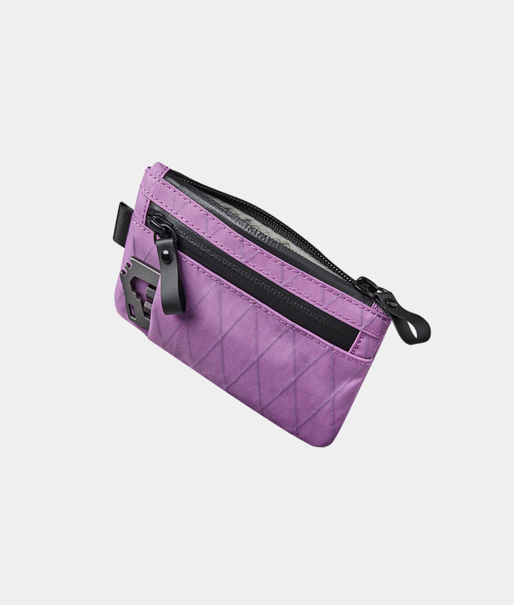 Compact Travel Wallet Pouch - Mulberry VX21 Zip Pro for Cards & Cash